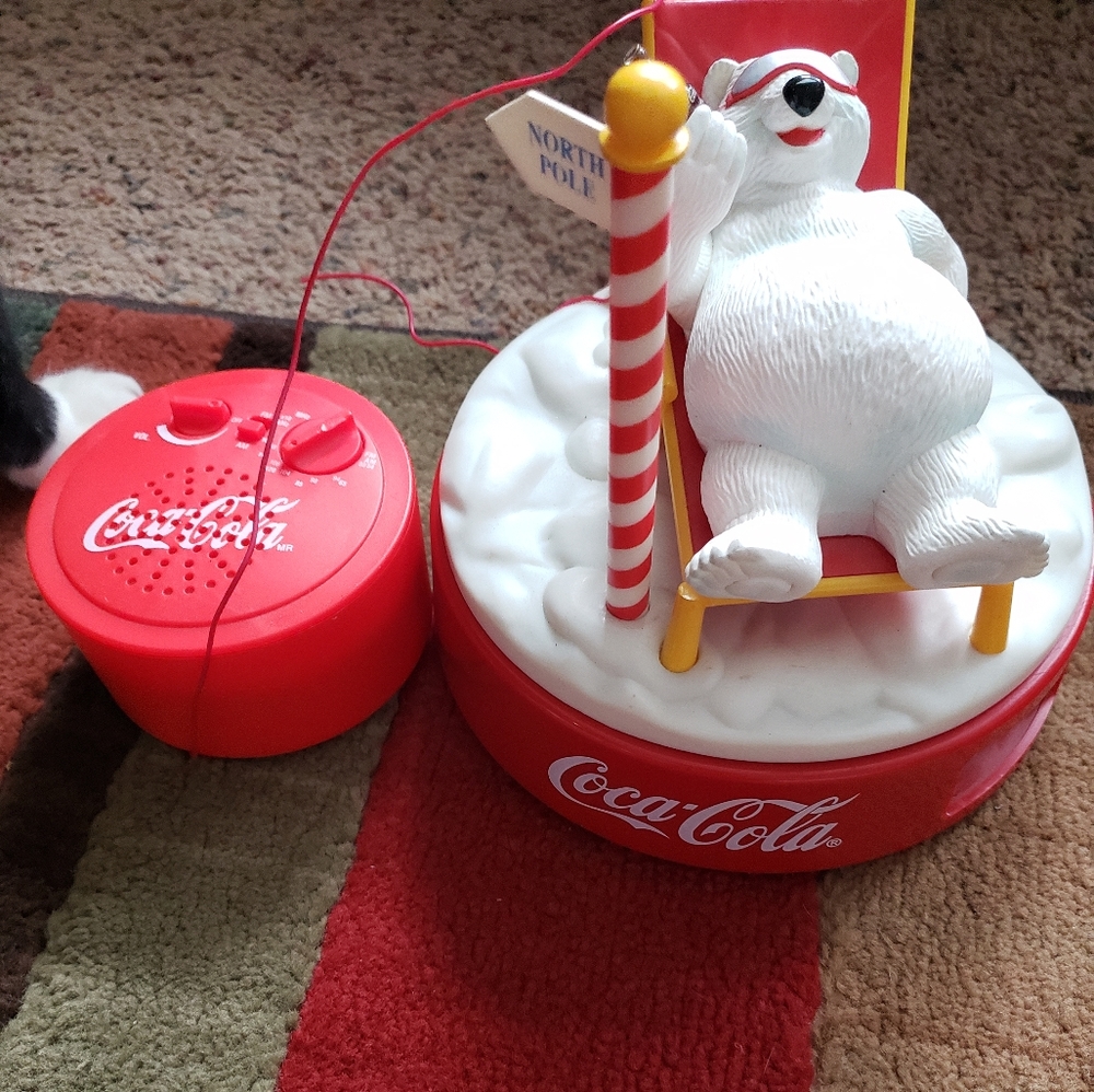 Coca cola alarm clock with radio